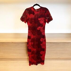 Lulu’s Lace Midi Dress, Size S, Partially Lined, Short Sleeves, Party Dr…